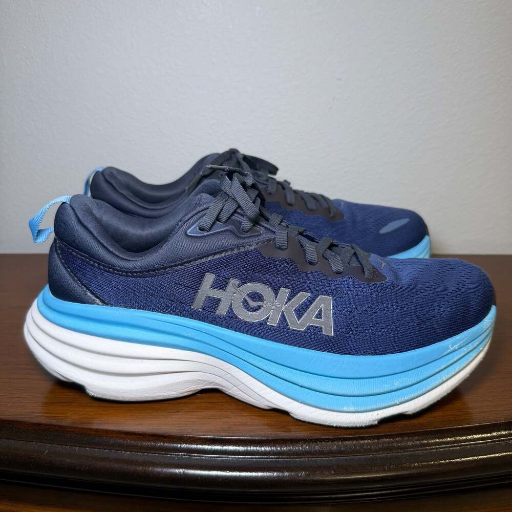 HOKA Bondi 8 Men's Running Shoes - Outer Space/All Aboard Men’s US 8D - Picture 2 of 11